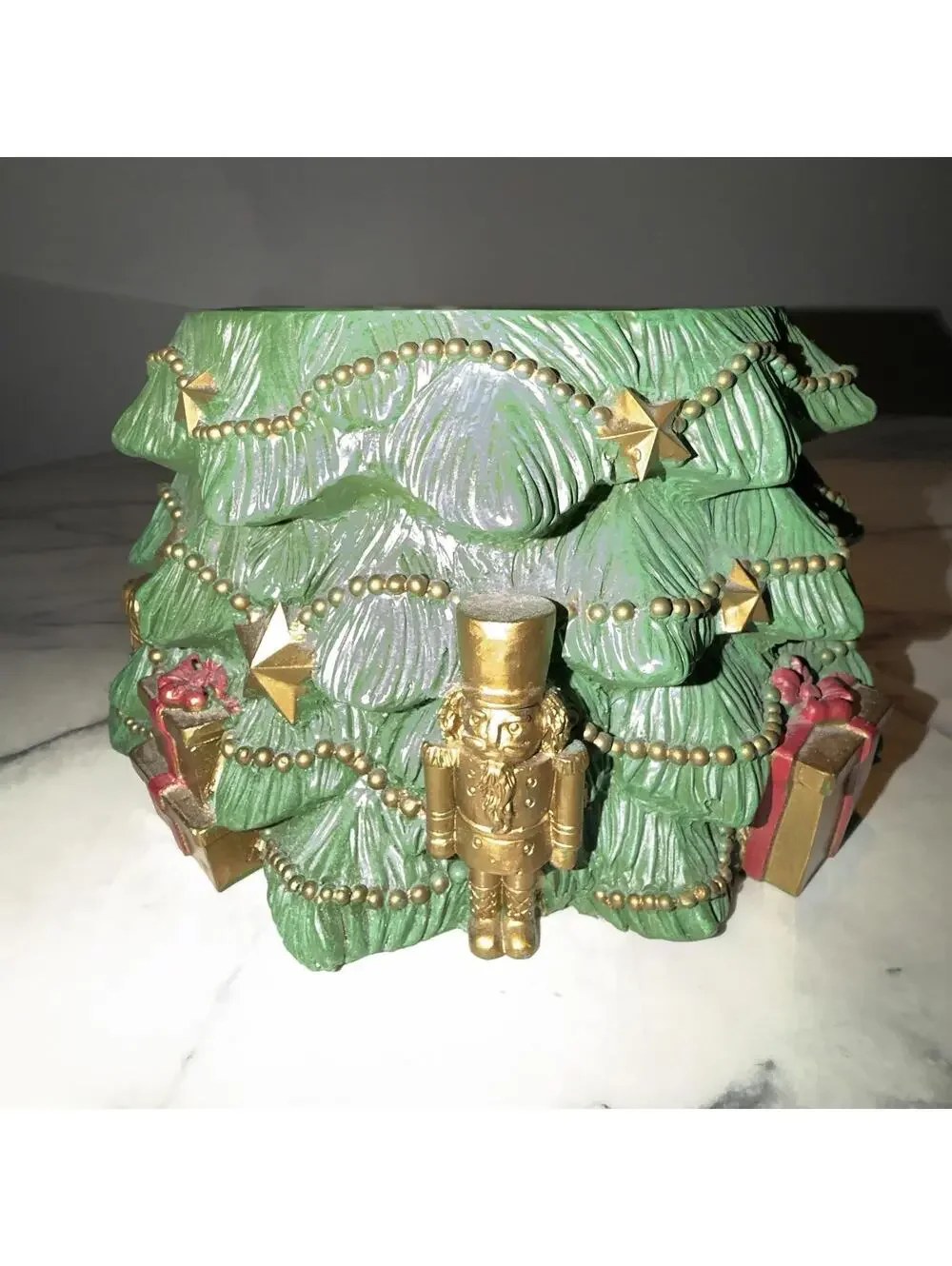 Homeworx by Harry Slatkin Christmas Tree Candle Holder Pedestal Jar Toy Soldier